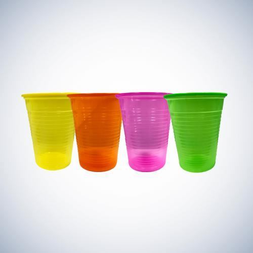Bardak, PP, Genel Amaçlı, 180 Ml, Karışık Renkte: 200 x Sarı, Yeşil, Turuncu, Pembe - 800 Ad.