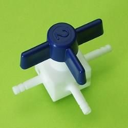 PTFE Hortum Bağlantısı, ''T'' Şekilli, Musluklu, 6.0x2 mm - 1 Ad.