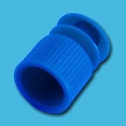 PE Yivli Kapak,  Ø11 - 13 mm Tüplere Uygun, Mavi - 1000 Ad.