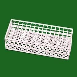 Tüp Sporu, Ekonomik, Kare Delikli, Plastik PS, 17 mm, 60 Delikli, Beyaz - 1 Ad.