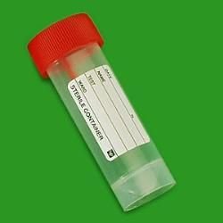 Numune Kabı, Hacim 25 ml, Kaşıklı, Steril, Etiketli - 50 Ad.
