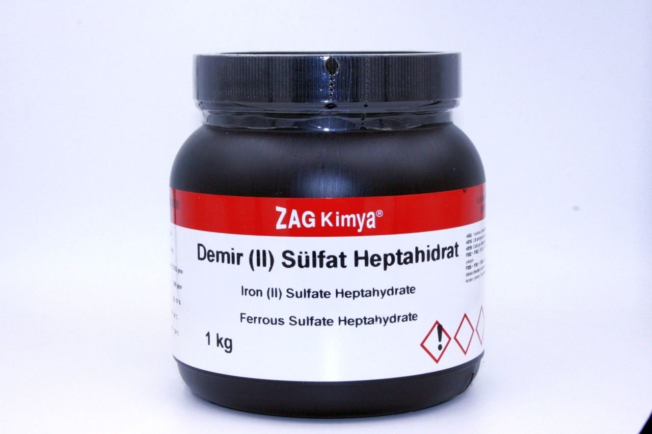 DEMİR II SÜLFAT HEPTAHİDRAT %95-97 - 1 KG
