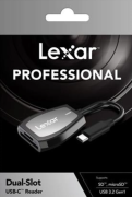 Lexar Professional USB-C Çift Yuvalı Kart Okuyucu - SD/MicroSD UHS-II