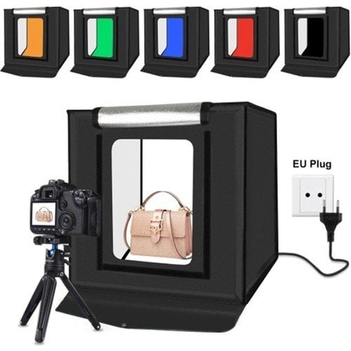 Puluz 40x40cm Işıklı Ürün Fotoğraf Çekim Çadırı 30W 5500K Portatif