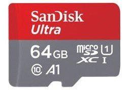 Sandisk Ultra 64GB 98MB/S microSDXC Hafıza Kartı + Adaptör