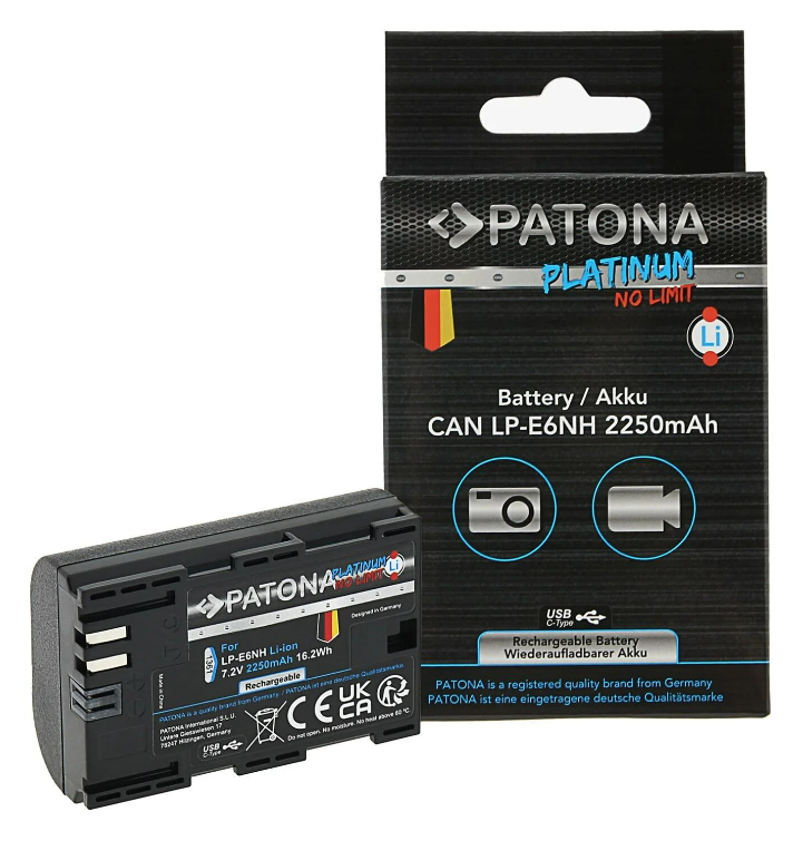 Patona Platinum Canon LP-E6NH USB-C Batarya