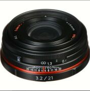 Pentax 21mm f/3.2 AL Limited Lens Siyah