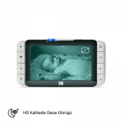 Kodak Cherish C520 - Akıllı Video Bebek Monitörü 5.0 Inç LCD Ekran Ebeveyn Ünitesi