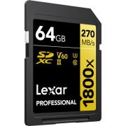 Lexar 64GB Profesyonel 1800x UHS-II SDXC Hafıza Kartı