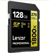 Lexar 128GB Profesyonel 1800x UHS-II SDXC Hafıza Kartı