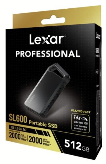 Lexar 512GB SL 600 portable SSD 2000 mb/sn