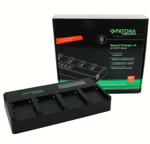 PATONA 1703 Premium 4-fold Speedcharger for Sony F Series Batteries