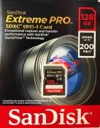 Sandisk 128GB SDXC UHS-1 Extreme Pro 200MB/s Hafıza Kartı