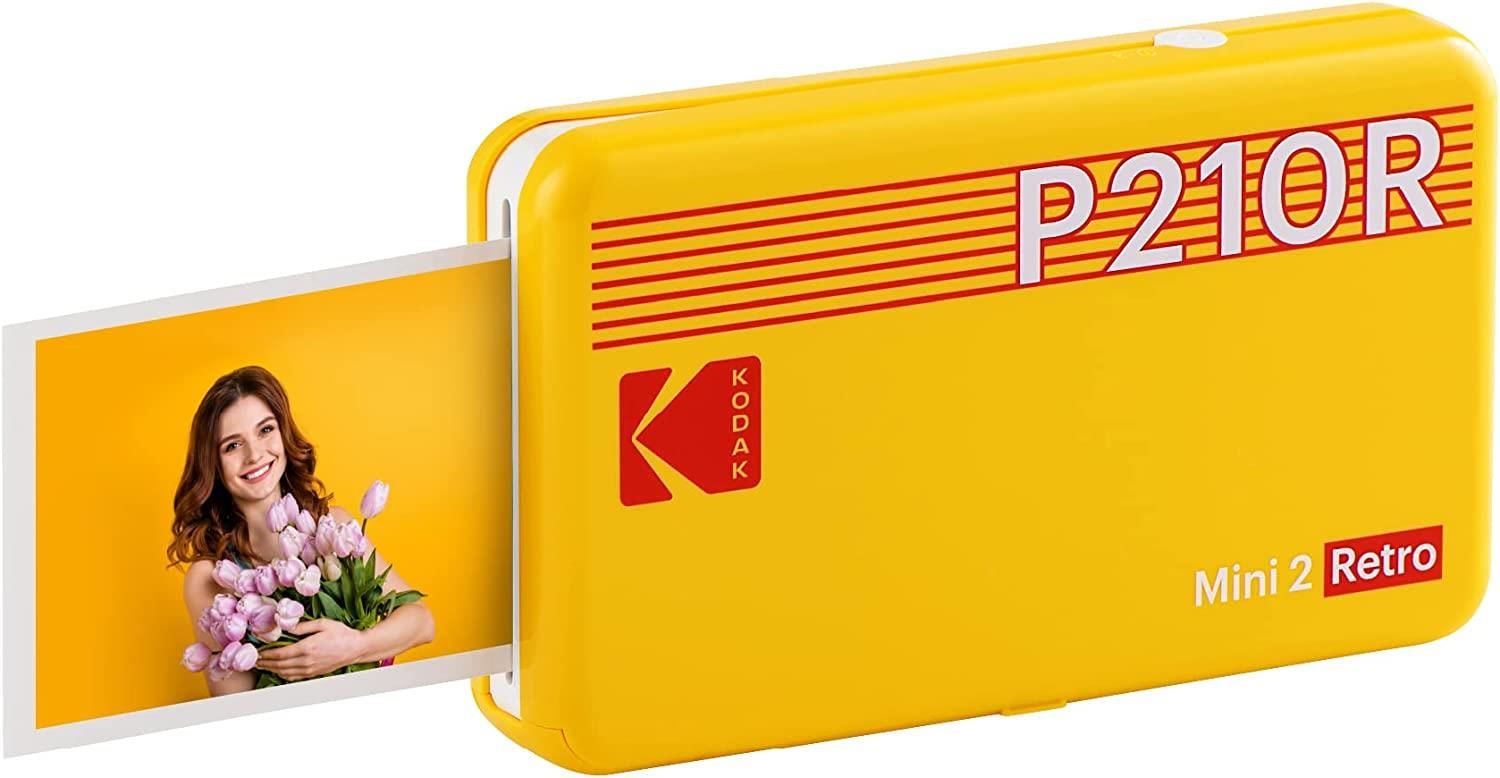 Kodak Mini 2 Retro - Taşınabilir Fotoğraf Yazıcısı Baskı ( Sarı )