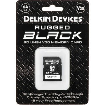 Delkin Devices 64GB BLACK UHS-I v30 SDXC Hafıza Kartı