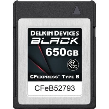 Delkin Devices 650GB Black CFexpress Type B Hafıza Kartı (DCFXBBLK650)