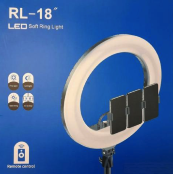OEM 18 inch Led Kumandalı Soft Ring Light  (Ayak ve Çanta Dahil)