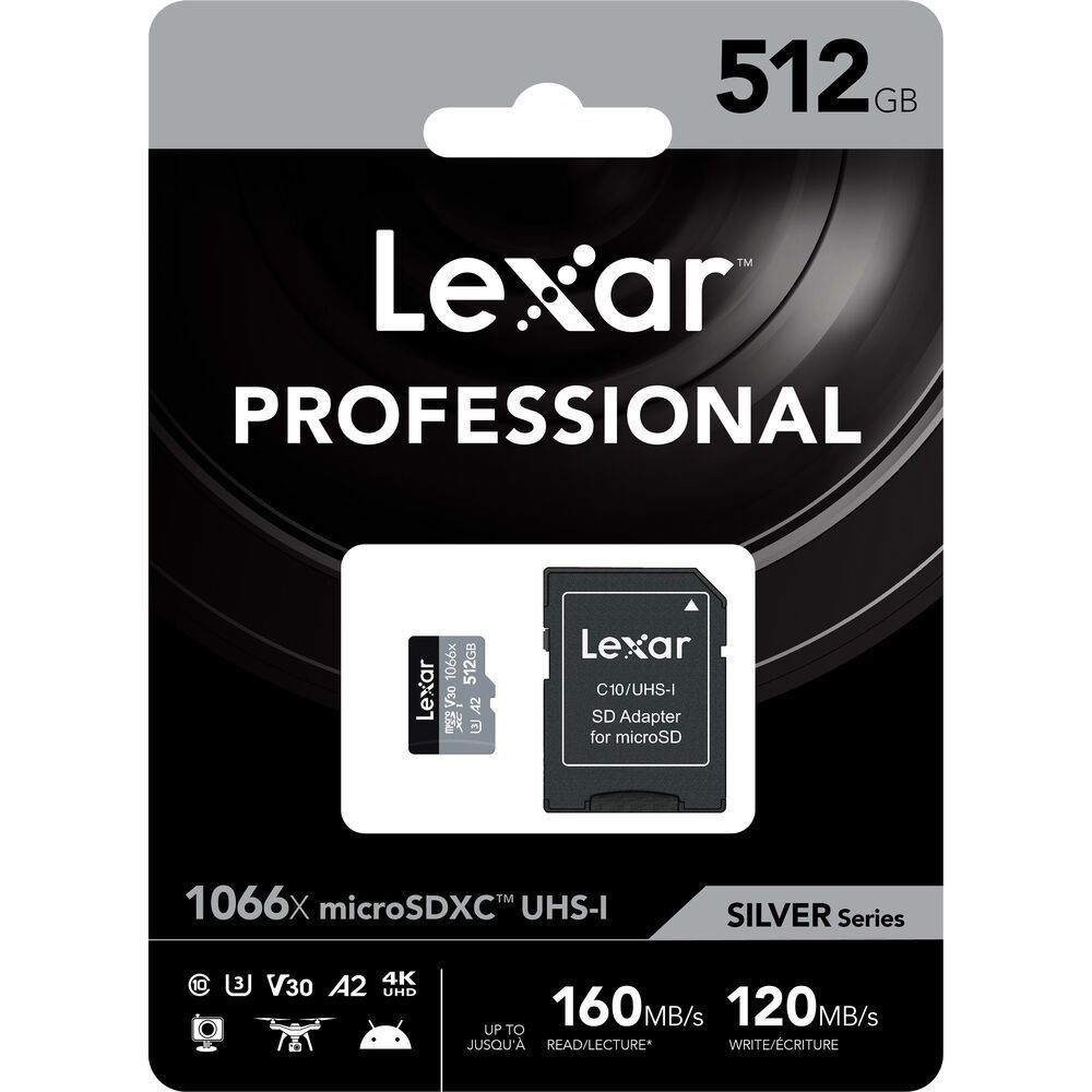 Lexar 512GB microSDXC 160MB/sn 1066x 4K Class 10 Hafıza Kartı