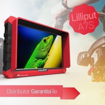 Lilliput A7S 7'' 4K Uyumlu Monitör + Batarya + Şarj Aleti