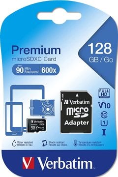 Verbatim 128GB 90MB/S MicroSD Class 10 Hafıza Kartı