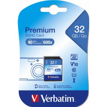 Verbatim 32GB 90MB/S SD Card Class 10 FULL HD Hafıza Kartı