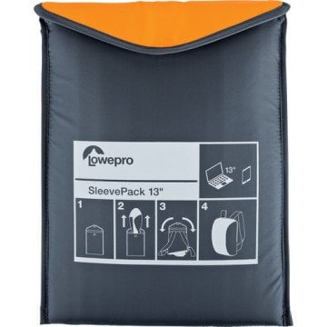 Lowepro SleevePack 13 Packable Laptop Sleeve (Orange/Gray)