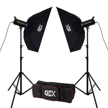 Gdx HD-200II C BiColor 2'li Işık Seti 200W Video Led Işığı