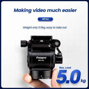 Fotopro Metal Fluid Video Tripod Başlığı MH-6A