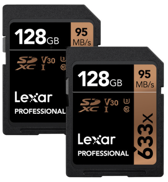 Lexar 128GB Professional 95MB/sn UHS-I SDXC Hafıza Kartı (2'li Paket)