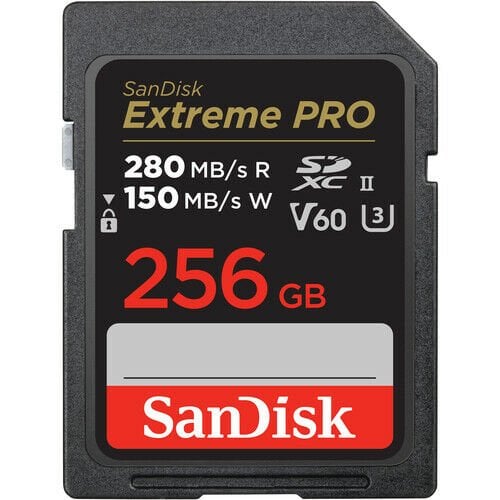 SanDisk 256GB Extreme PRO UHS-II SDXC 280MB/s V60 Hafıza Kartı