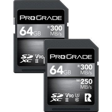 ProGrade Dijital 64GB UHS-II SDXC v90 Hafıza Kartı (2'li Paket)