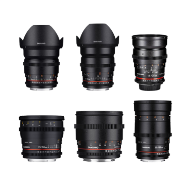 Samyang 6'lı Cine Video Lens Seti (14mm, 24mm, 35mm, 50mm, 85mm, 135mm)