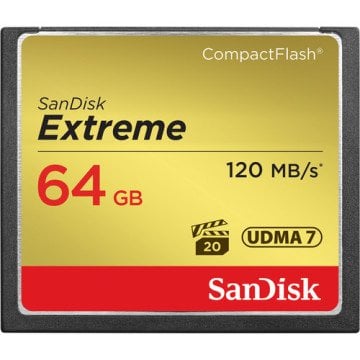 SanDisk 64GB Extreme CompactFlash 120MB/s Hafıza Kartı