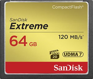 SanDisk 64GB Extreme CompactFlash 120MB/s Hafıza Kartı (2'li Paket)