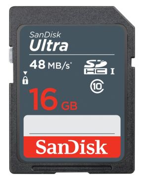 Sandisk 16GB Ultra SDHC 48MB/s Class 10 UHS-I Hafıza Kartı