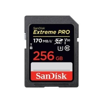 SanDisk 256GB Extreme PRO UHS-I SDXC 170MB/s V30 Hafıza Kartı