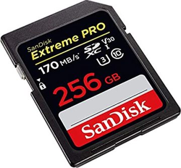SanDisk 256GB Extreme PRO UHS-I SDXC 170MB/s V30 Hafıza Kartı