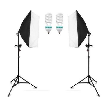 Fancier Softbox 50X70cm Tek Duyulu 2 Li Sürekli ışık kit 85w