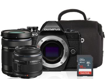 Olympus OM-D E-M10 Mark III 14-42mm IR + 40-150mm Lens (Black)