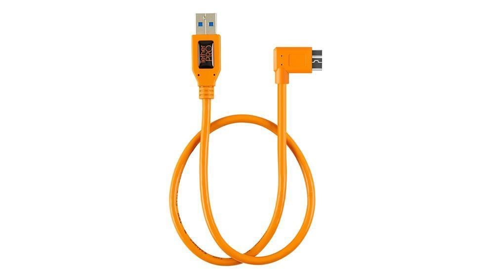 TetherPro USB 3.0 to USB 3.0 Micro-B 5-Pin Dik Açılı 50 cm Bağlantı Kablosu (CU61RT02)