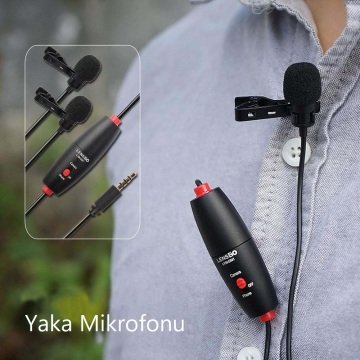 LensgoDM1 Kablolu İkili Yaka Mikrofonu Seti