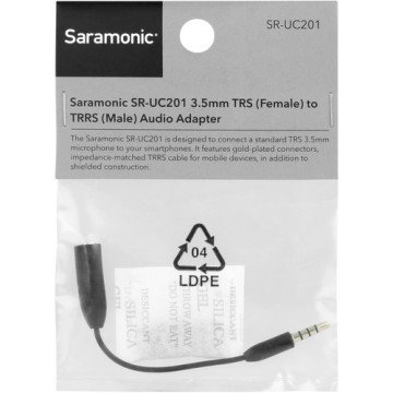 Saramonic SR-UC201 3.5mm TRS Mikrofon Adaptör Kablosu