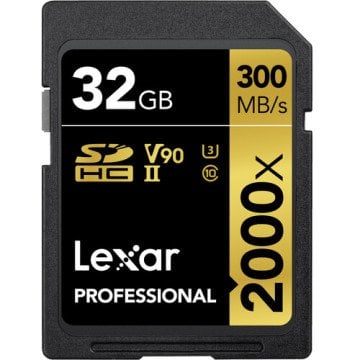 Lexar 32GB Professional 2000x SDHC V90 Hafıza Kartı