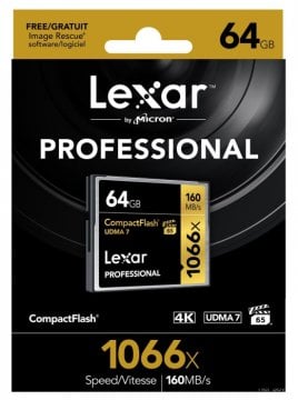 Lexar 64GB Professional 1066x CompactFlash 160MB/sn Hafıza Kartı