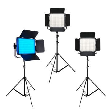 GDX RGB'li Panel Led Video Işık Seti - 600C