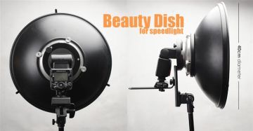 JINBEI QZ-40 Beauty Dish & ET-1 Tepe Flaş Taşıyıcı Adaptör Seti
