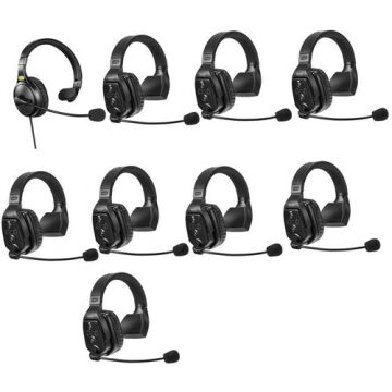 Saramonic WiTalk-WT9S 9-Person Full-Duplex Wireless Intercom System with Single-Ear Remote Headsets (1.9 GHz)