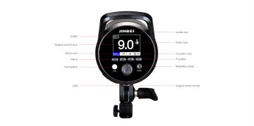 JINBEI MSN  800w/s Pro TTL HSS  Paraflaş LCD Ekran (LED Model Lambalı)