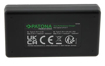 Patona Canon LP-E6 Premium Twin Performance İkili USB Şarj Aleti Cihazı (PD20W Hızlı Şarj Cihazı Hediye )