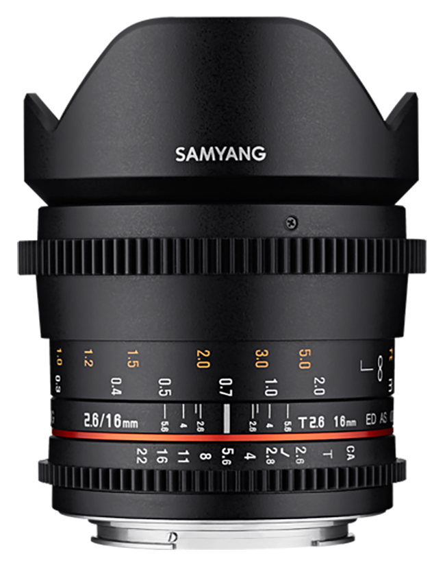 Samyang 16mm T2.6 ED AS UMC Cine Lens (MFT)